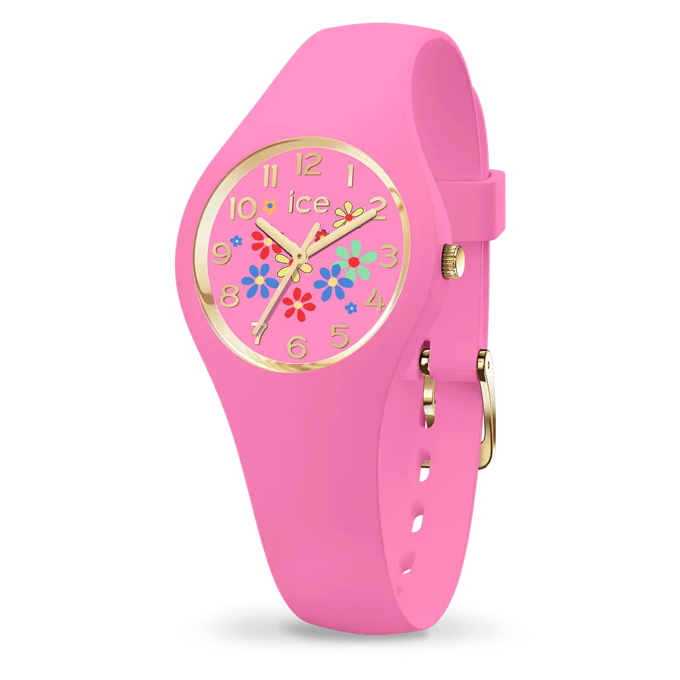 ice-watch-ice-flower-pinky-bloom-montre-femme-rose-florale image 1