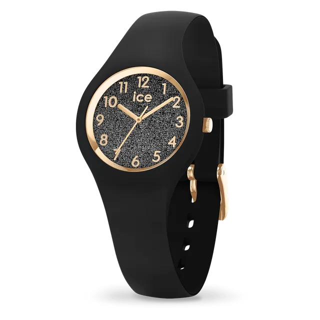 ice-watch-ice-glitter-black-montre-femme-noire-paillettes-dor-es image 1