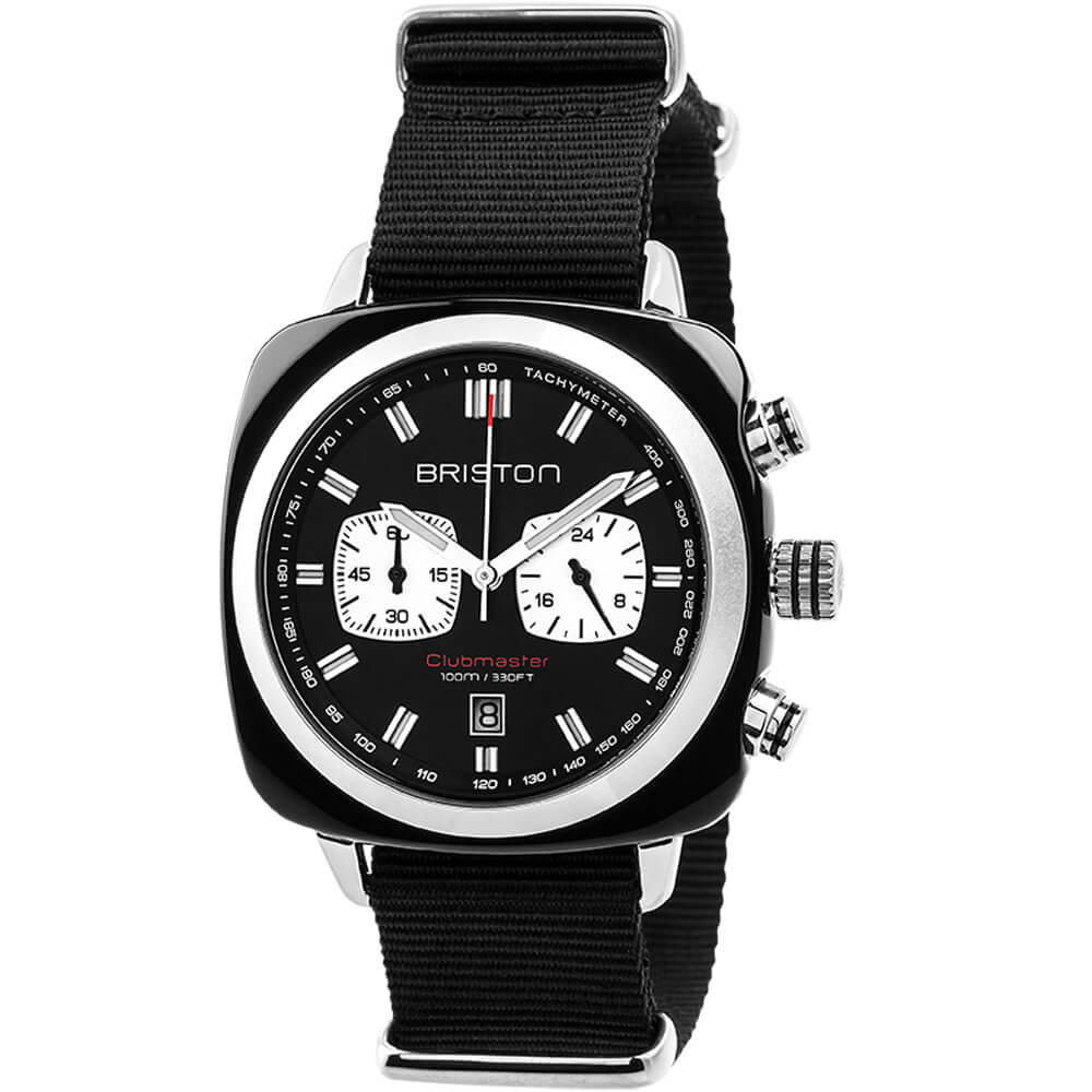 briston-bracelet-type-nato-20-mm-noir-clubmaster-classic image 2