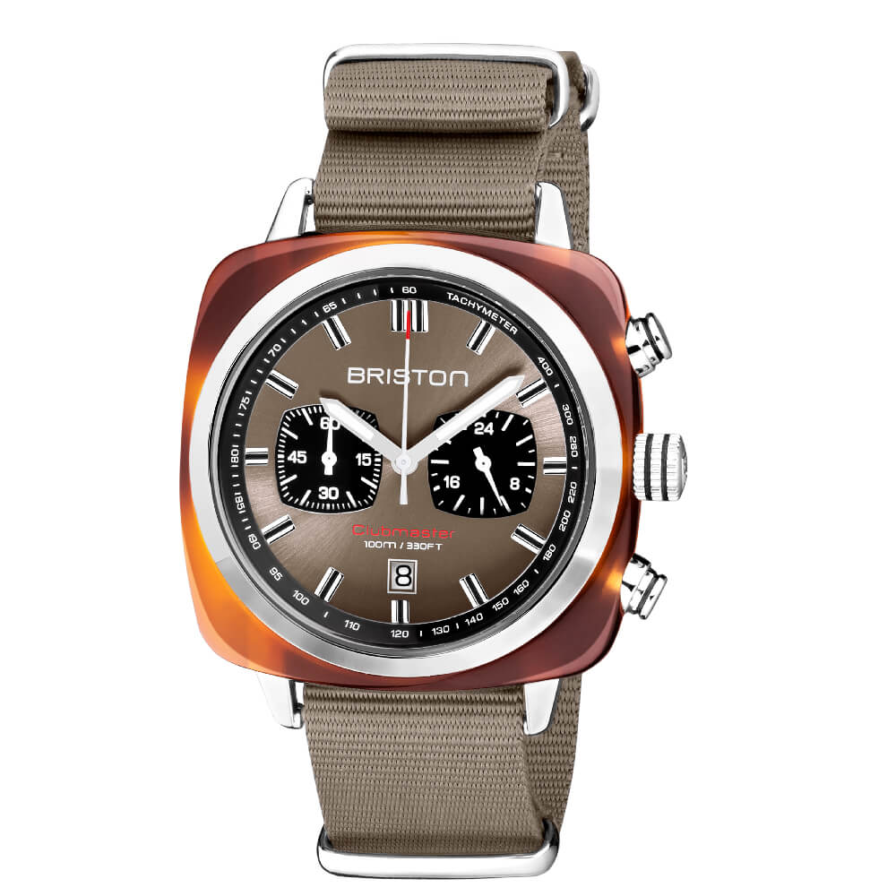 briston-clubmaster-sport-chrono-42-mm-gris-taupe image 1