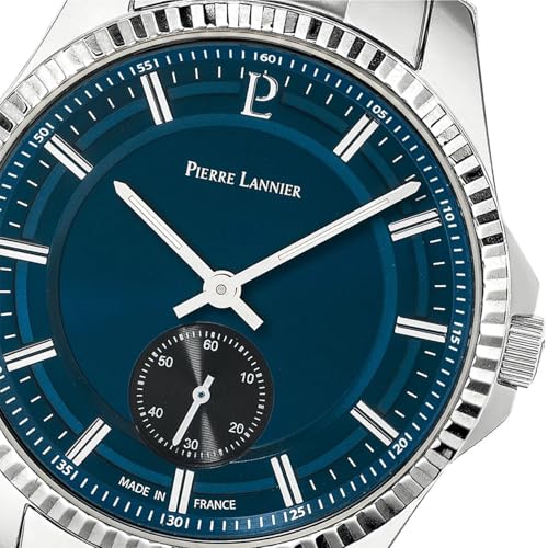 pierre-lannier-montre-metropolitain-seconde-excentr-e-acier-bicolore image 4