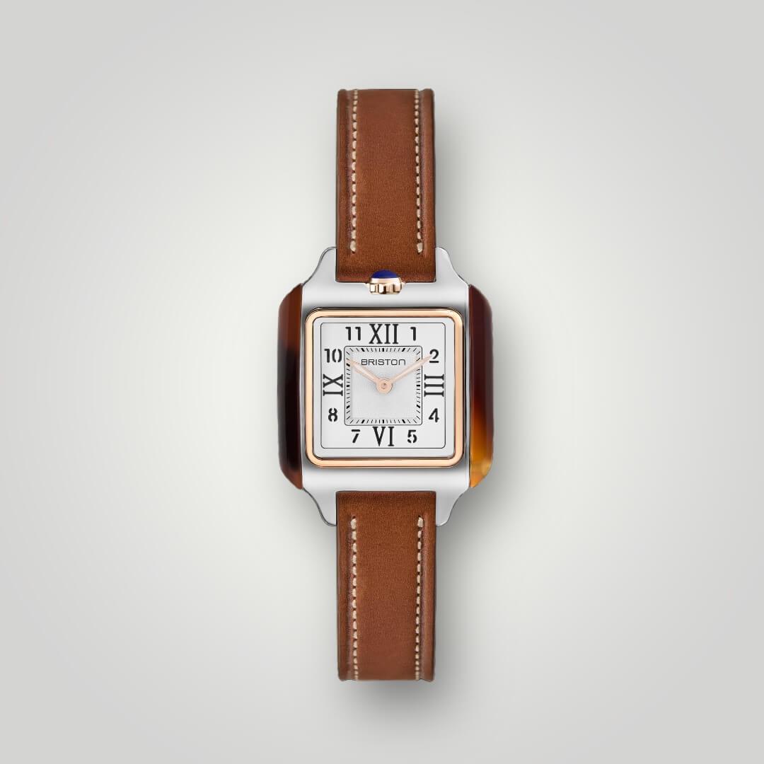 briston-bracelet-cuir-2-brins-12-mm-marron-clubmaster-lady image 2