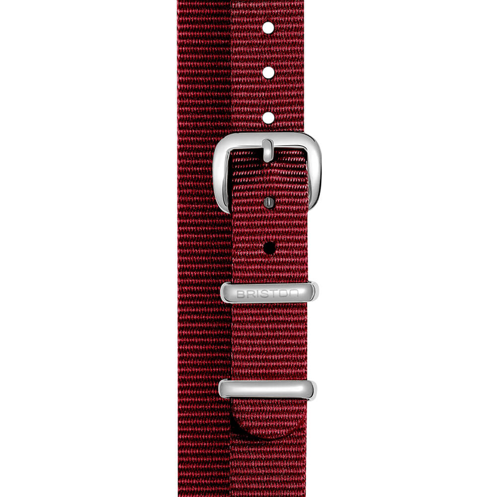 briston-bracelet-type-nato-12-mm-bordeaux-clubmaster-lady image 1