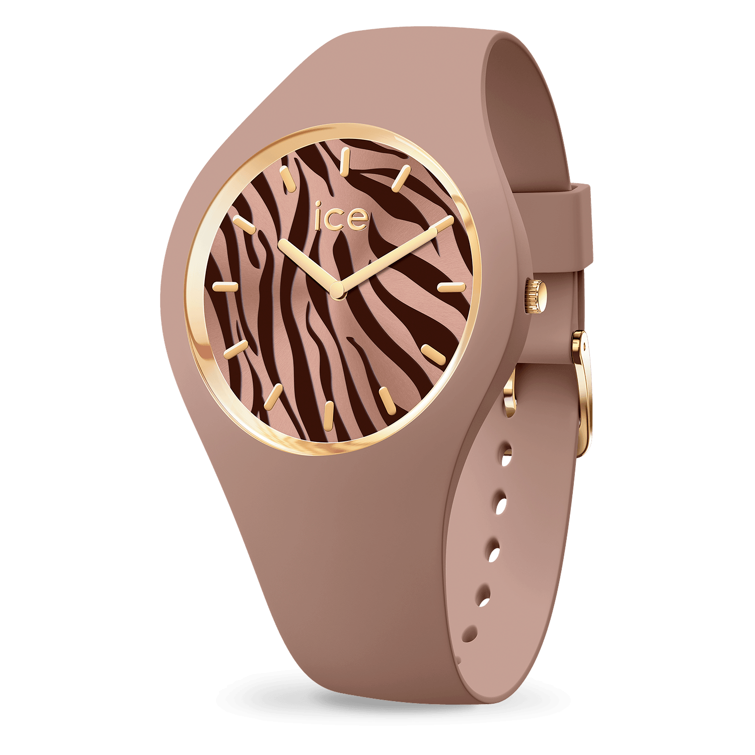 ice-watch-ice-wild-mocha-zebra-montre-femme-silicone-marron image 1