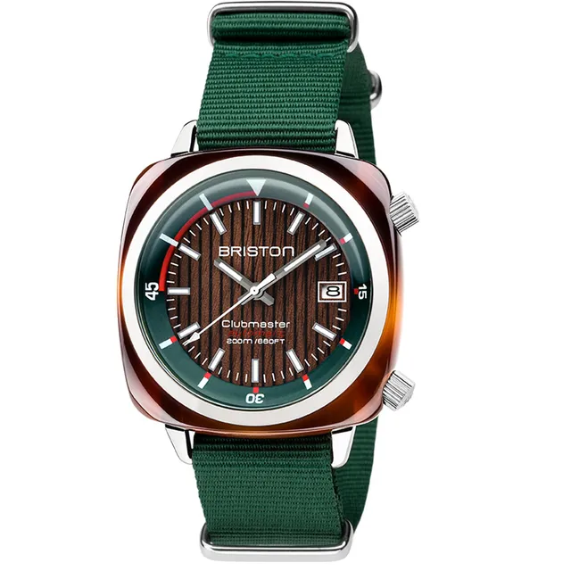 briston-clubmaster-diver-yachting-42-mm-automatique-vert-anglais-200-m image 1