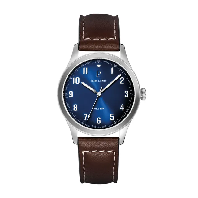 pierre-lannier-aviateur-montre-quartz-40-mm-acier-inoxydable-5-atm-2 image 1