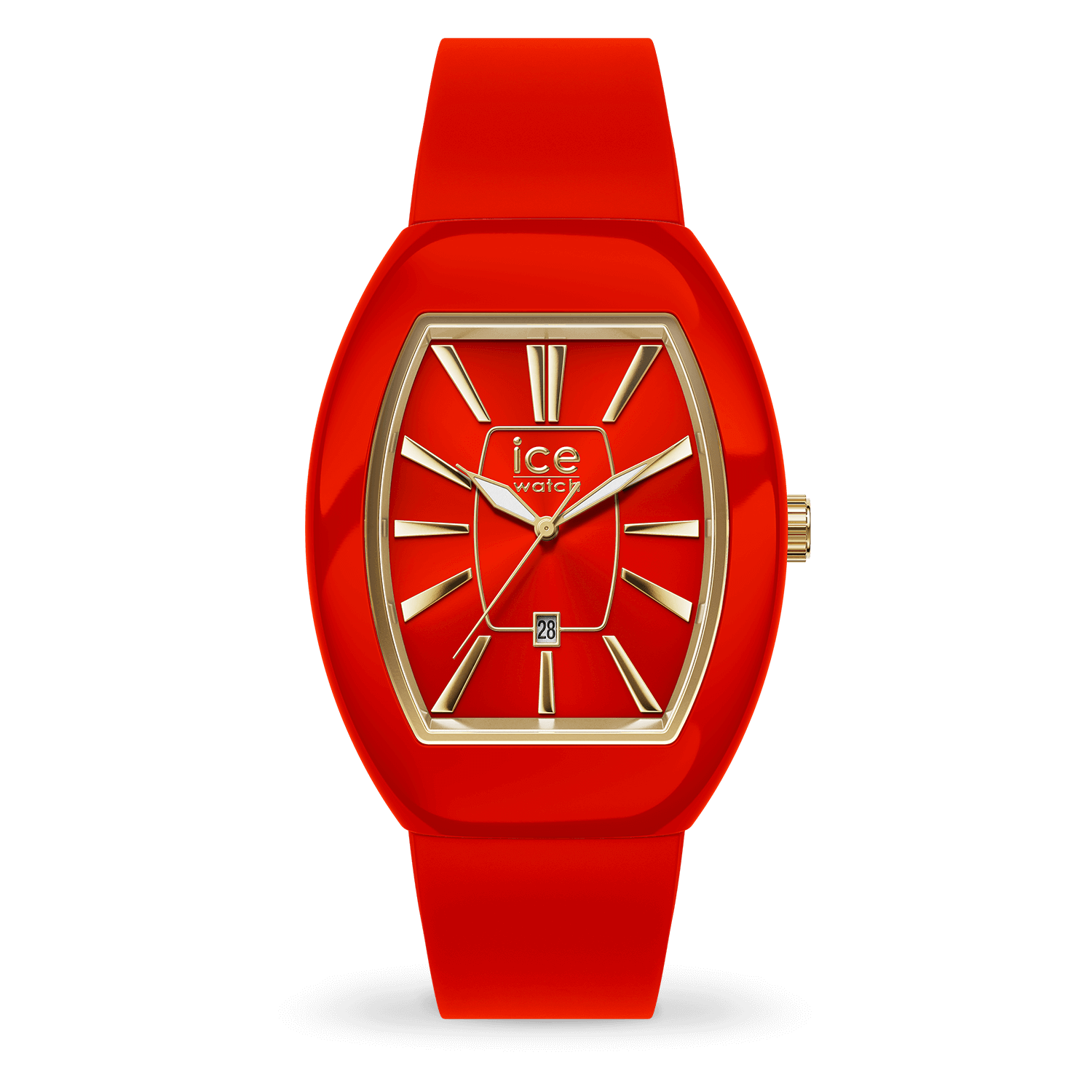 ice-watch-ice-dome-red-gold-montre-femme-silicone-rouge image 1