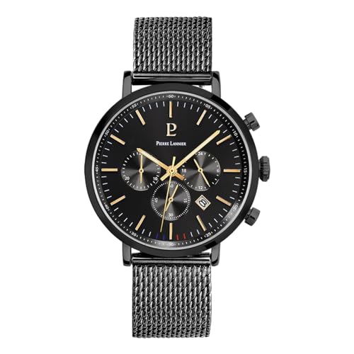 pierre-lannier-essential-222g439-montre-homme-43-mm-cadran-noir-bracelet-acier-n image 6