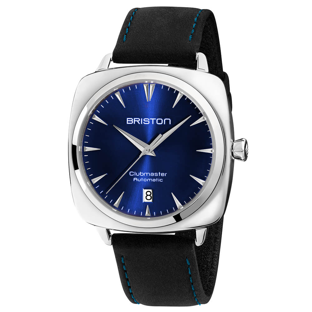 briston-clubmaster-classic-bracelet-cuir-vintage-20-mm-noir-bleu image 3
