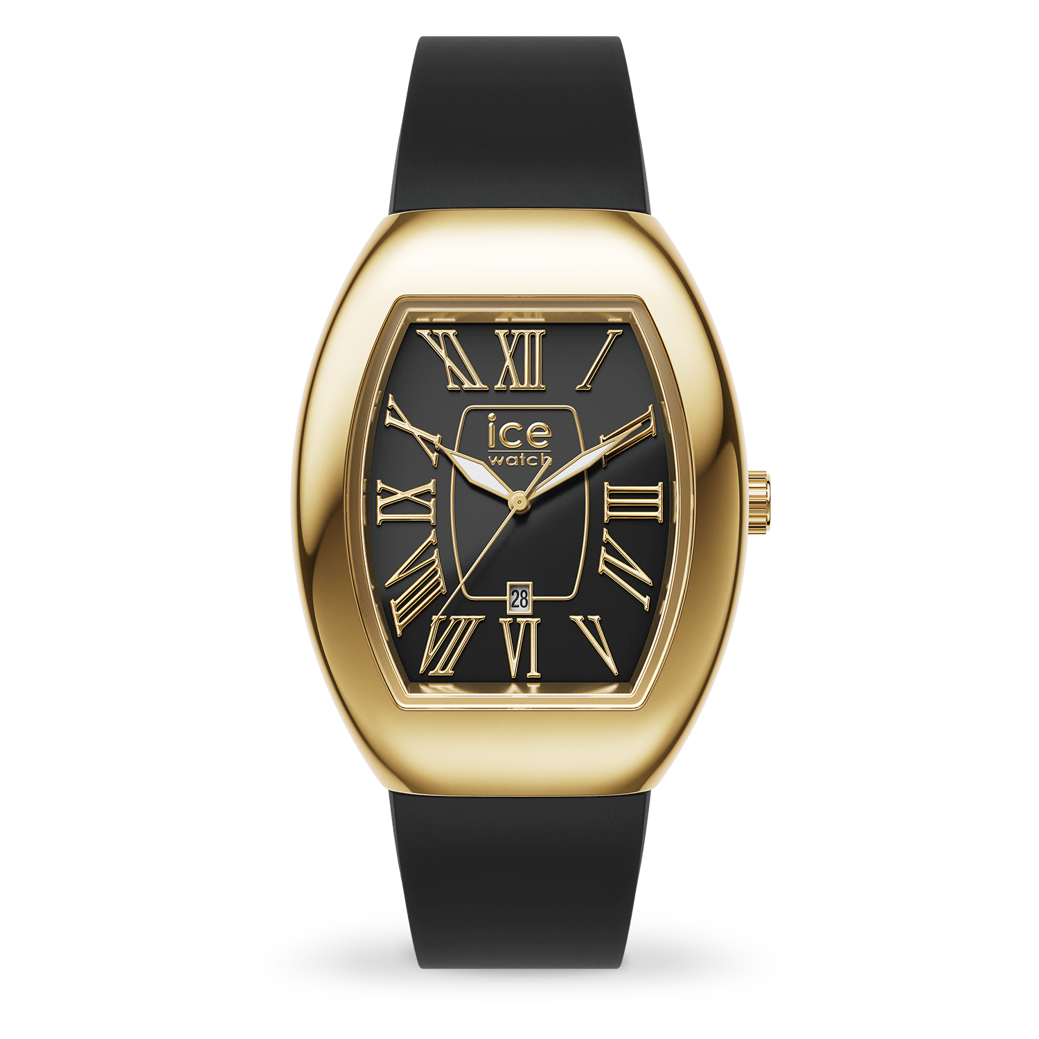ice-watch-ice-dome-metal-black-gold-montre-femme-silicone-noir-et-dor image 1