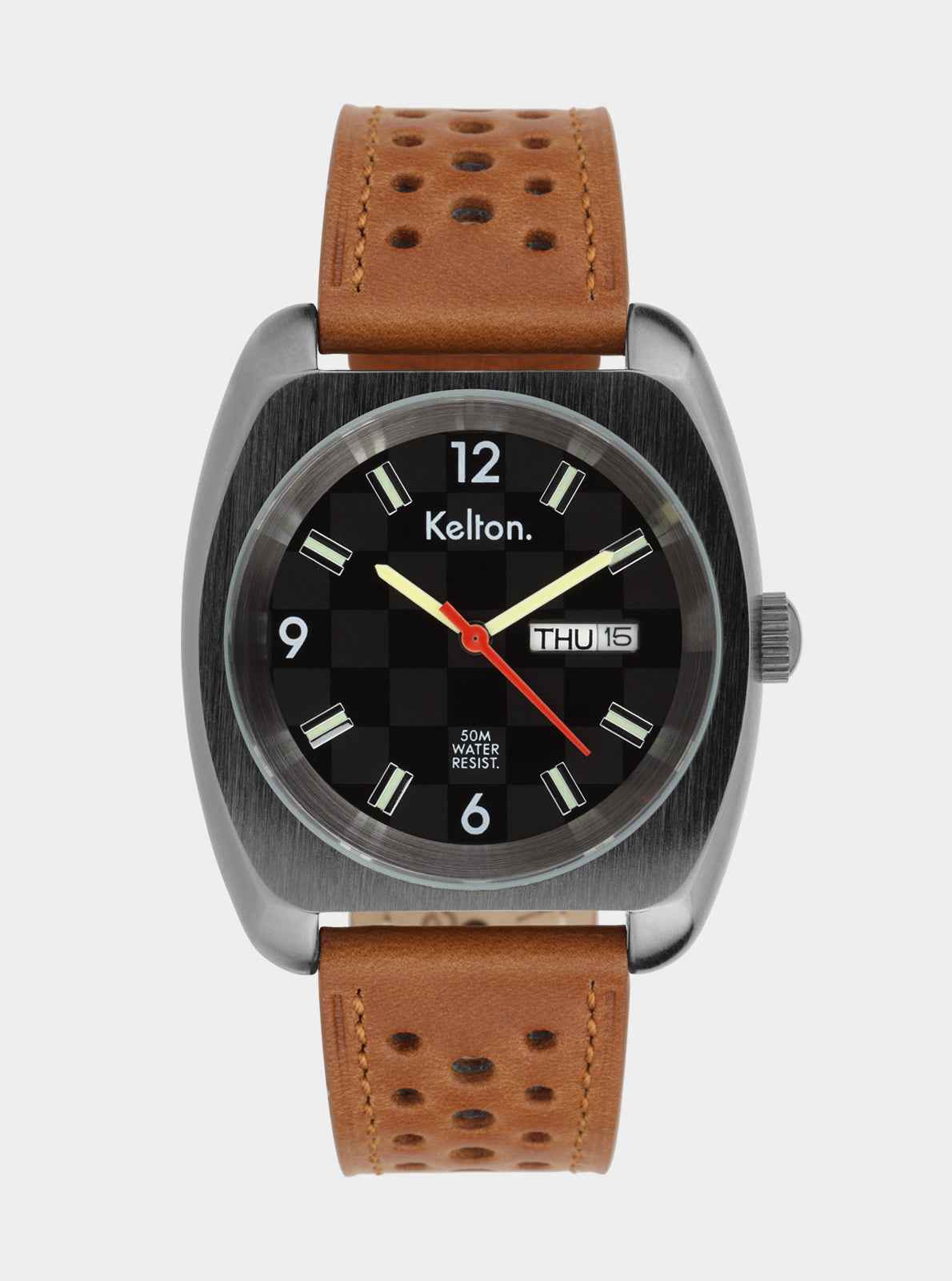 kelton-rc-22-damier-brown-montre-rallye-jour-date image 1