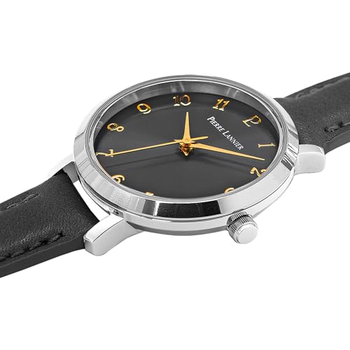 pierre-lannier-chouquette-montre-femme-30-mm-cadran-noir-acier-et-cuir image 7