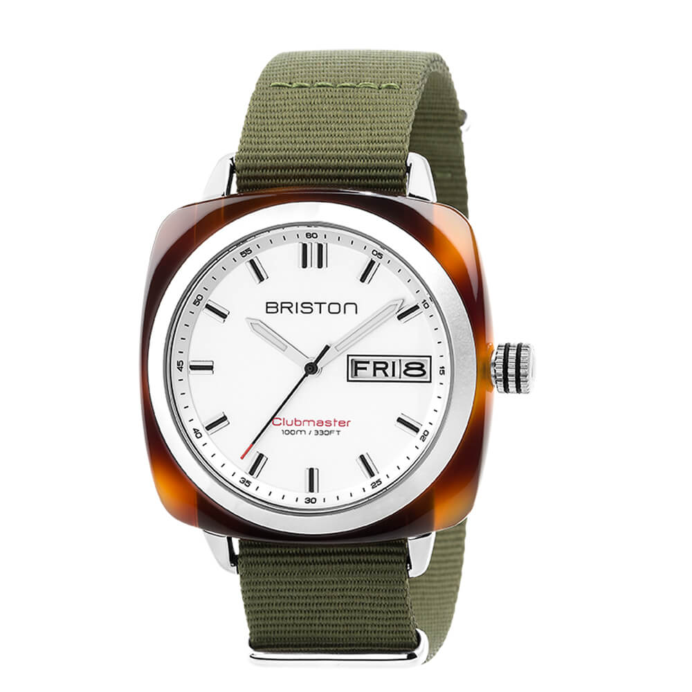 briston-clubmaster-sport-hms-42-mm-quartz-blanc-caille image 1