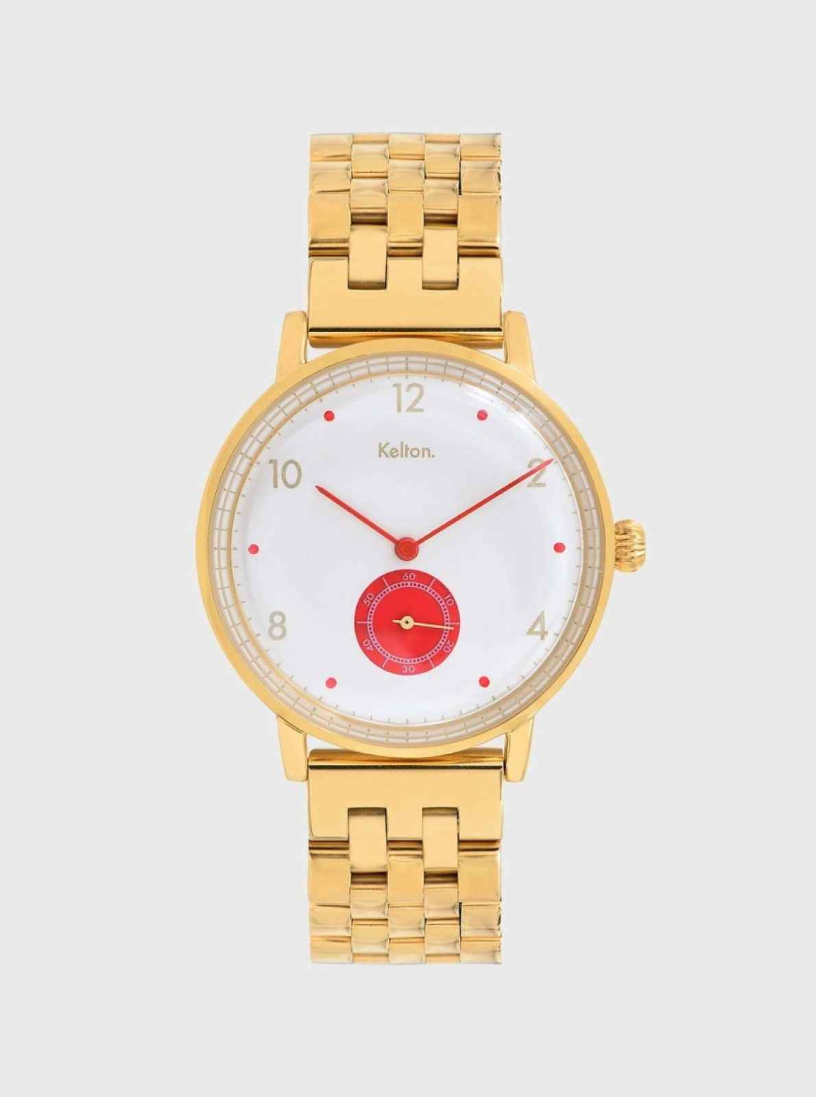 kelton-villa-gold-rouge-montre-cadran-rouge-bo-tier-dor image 1