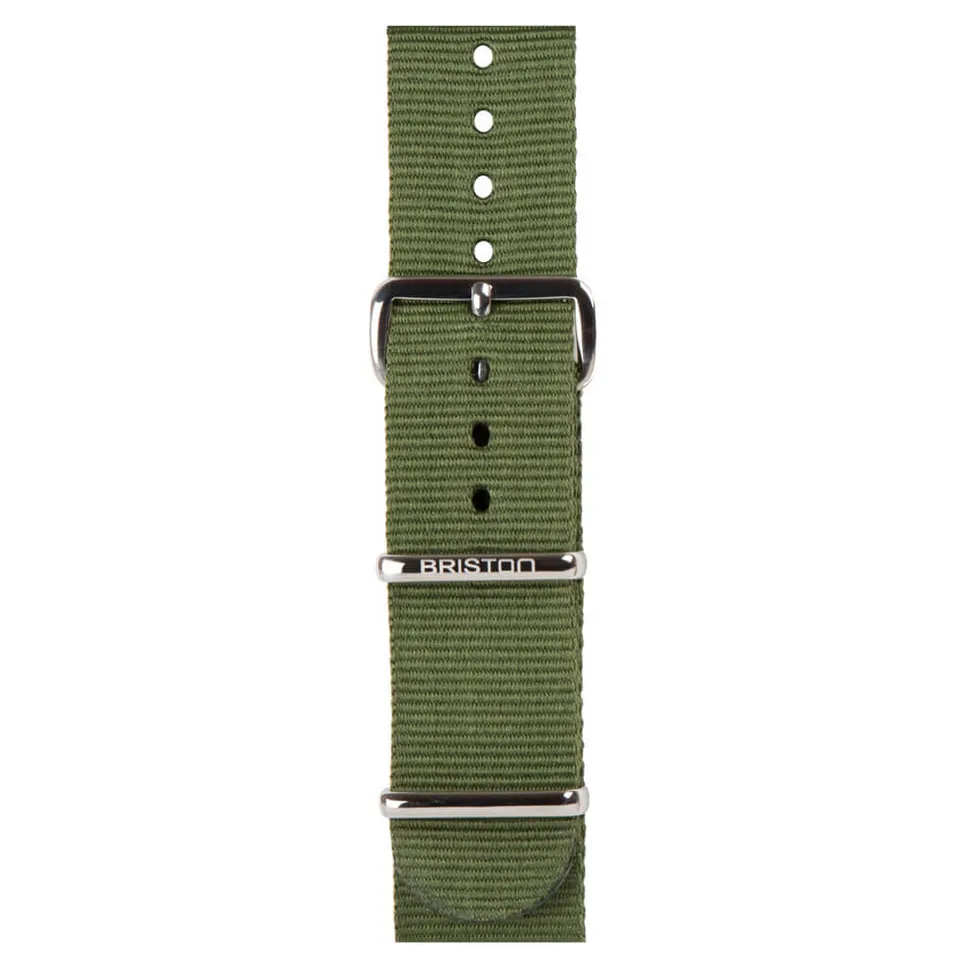 briston-clubmaster-classic-bracelet-type-nato-20-mm-vert-militaire image 1