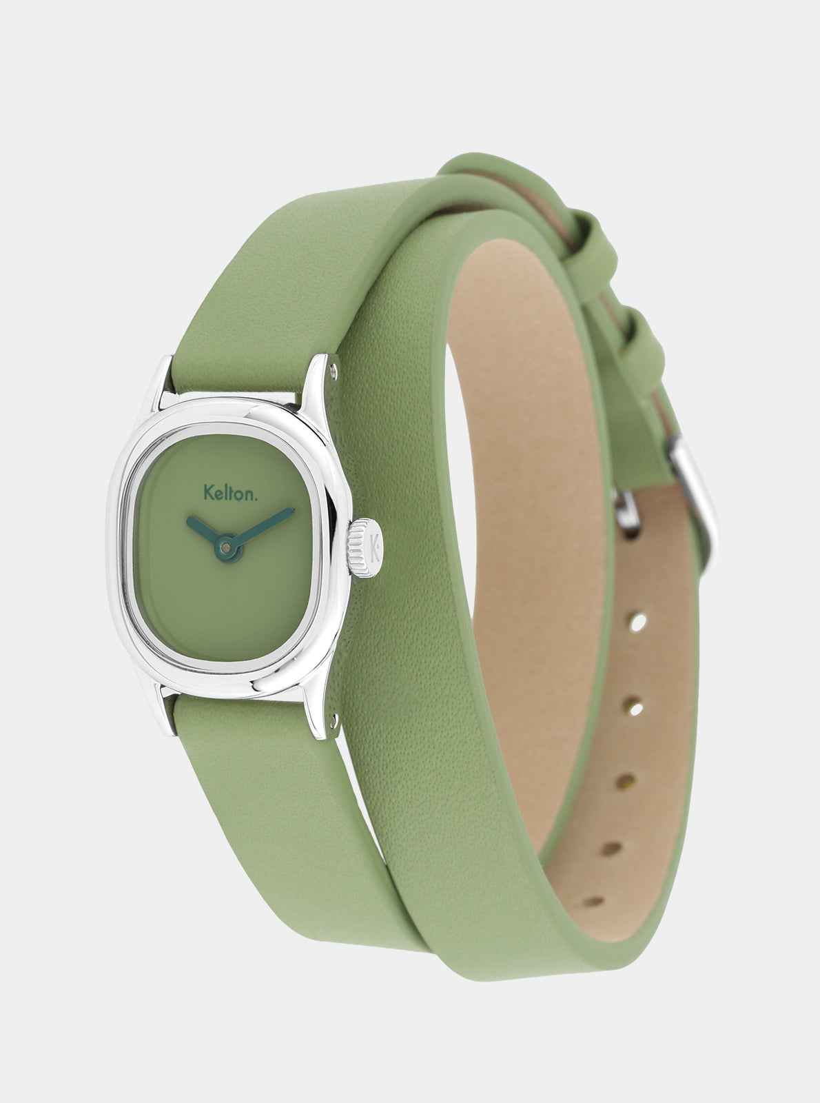 kelton-minicolo-sauge-montre-bijou-double-tour-cuir image 2