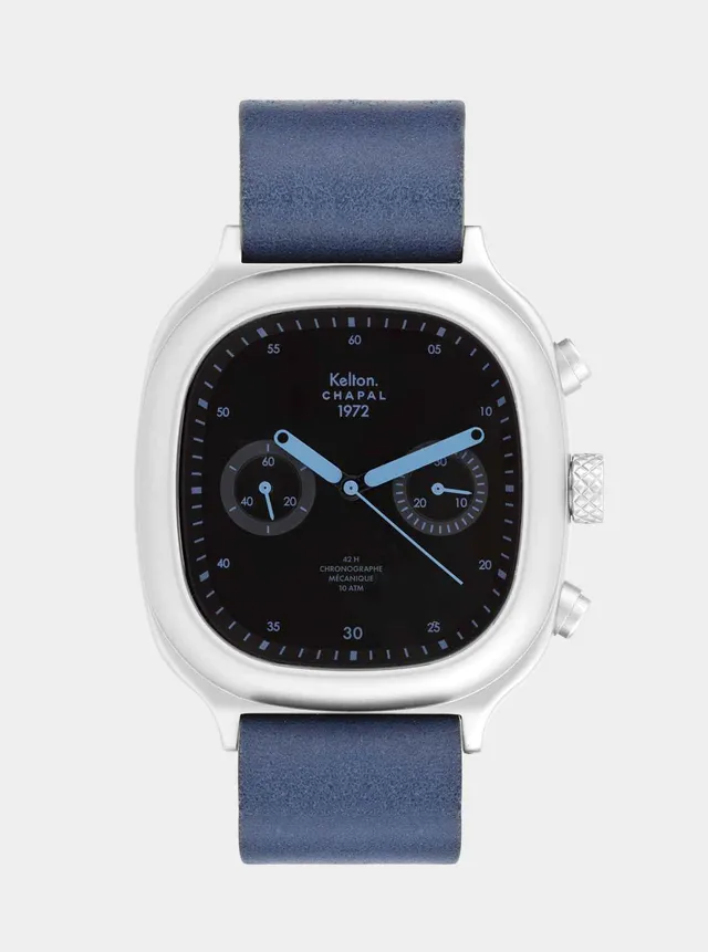 montre-kelton-x-chapal-chronographe-1972-skyblue-m-canique-limit-e-100-exemplair image 1
