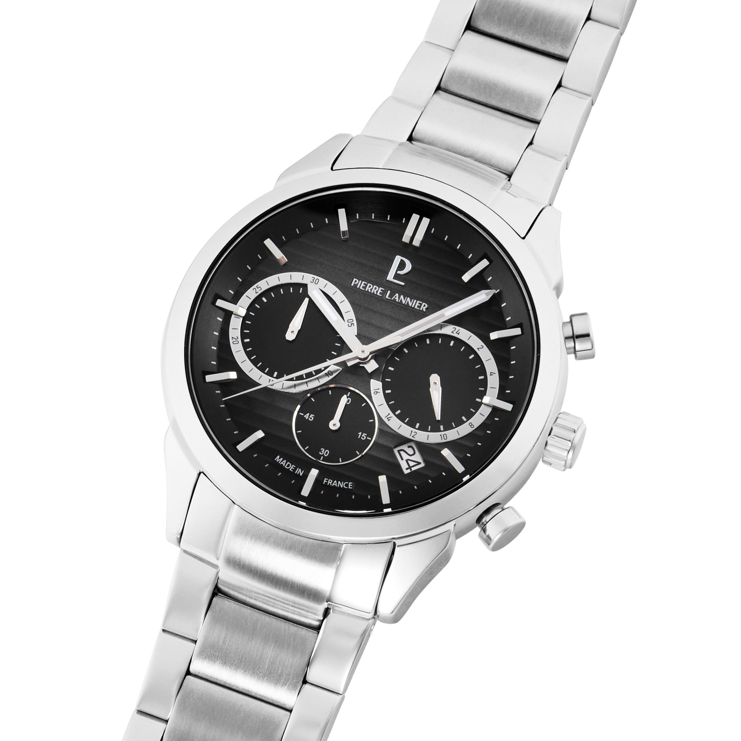 pierre-lannier-monarck-chronographe-quartz-acier-inoxydable-43-mm-5-atm image 3