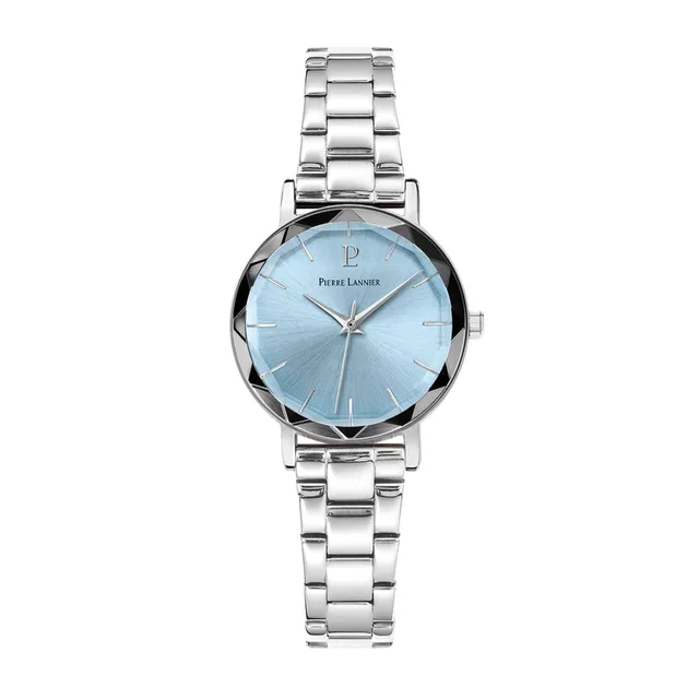 pierre-lannier-multiples-montre-quartz-30-mm-acier-inoxydable-cuir-5-atm image 1