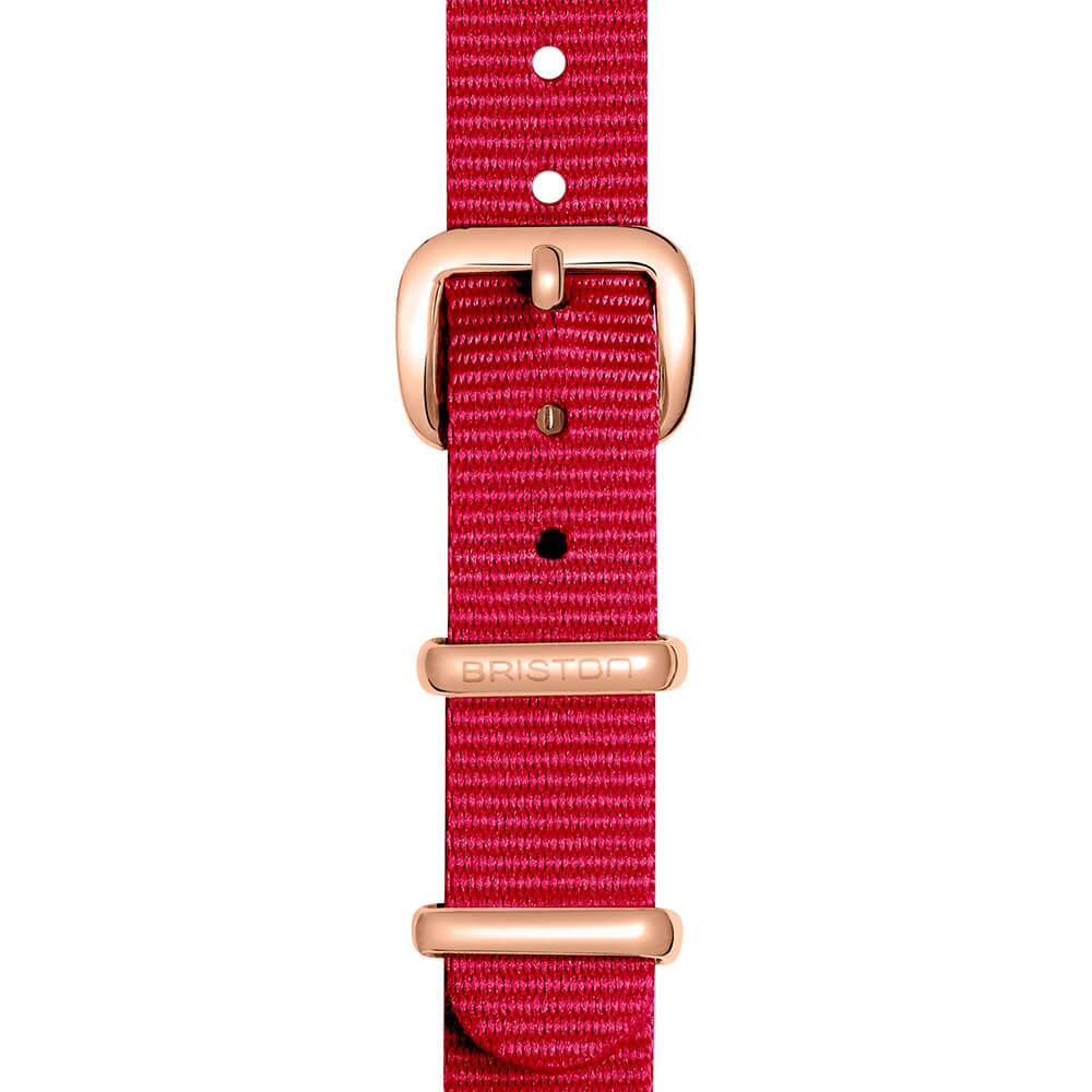 briston-clubmaster-lady-bracelet-type-nato-12-mm-framboise image 4