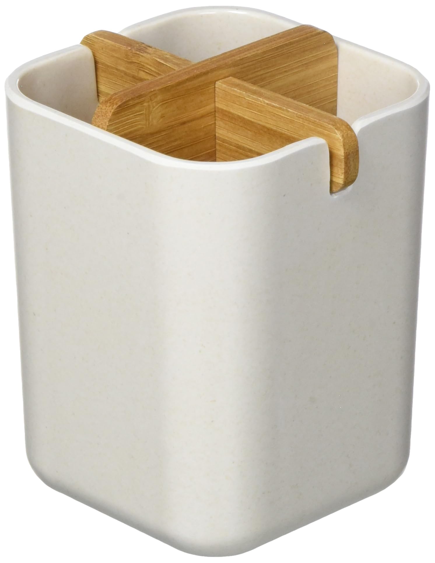 lexon-lh39w8-pot-pour-brosse-dent-bambou-blanc-8-4-x-8-4-x-10-5-cm image 2