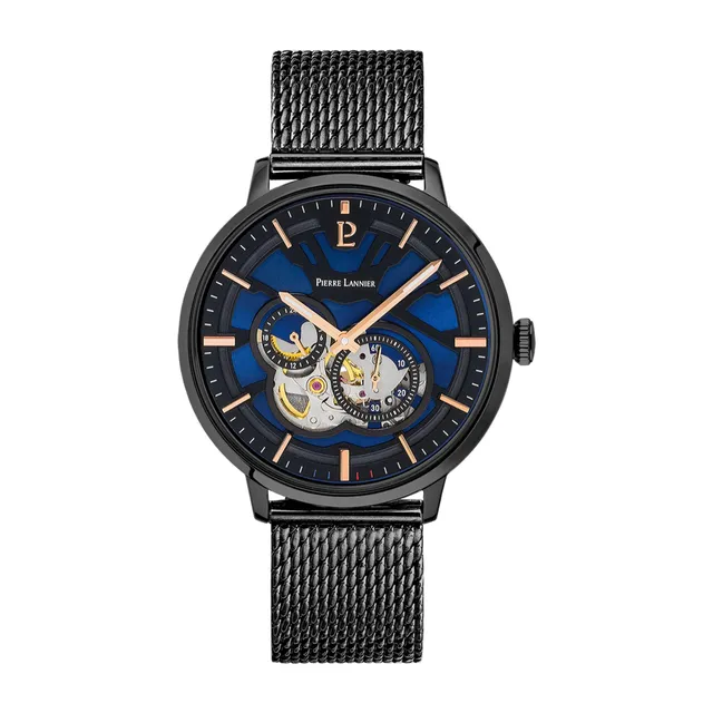 pierre-lannier-trio-automatique-42-mm-acier-inoxydable-5-atm-montre-automatique image 1