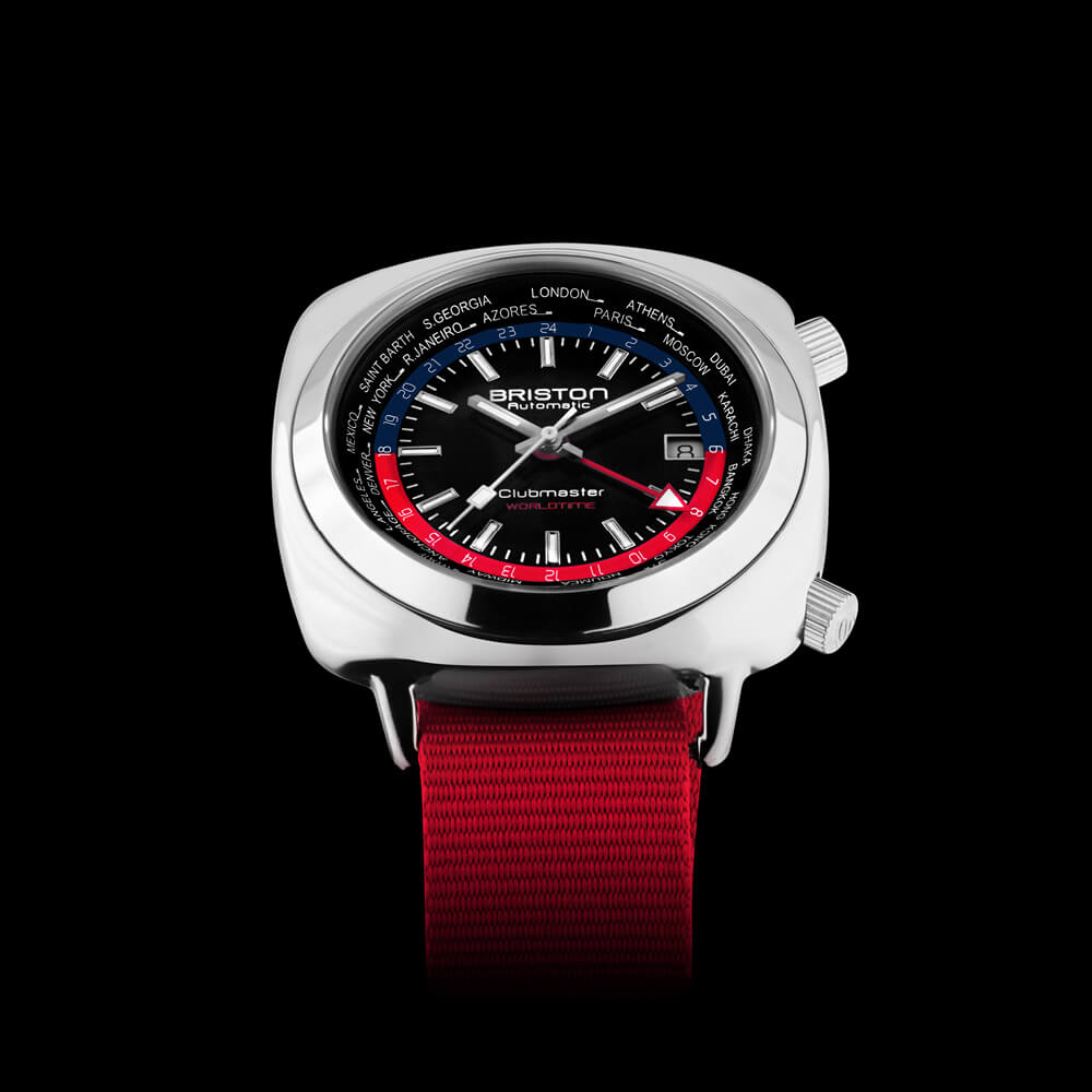 briston-clubmaster-traveler-worldtime-automatique-42-mm-acier-rouge image 2