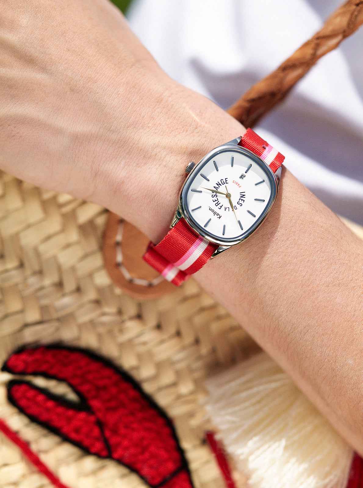 montre-kelton-grande-colorama-rouge-rose-x-ines-de-la-fressange-paris image 2