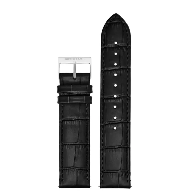 briston-bracelet-cuir-luxury-noir-mat-20-mm image 1