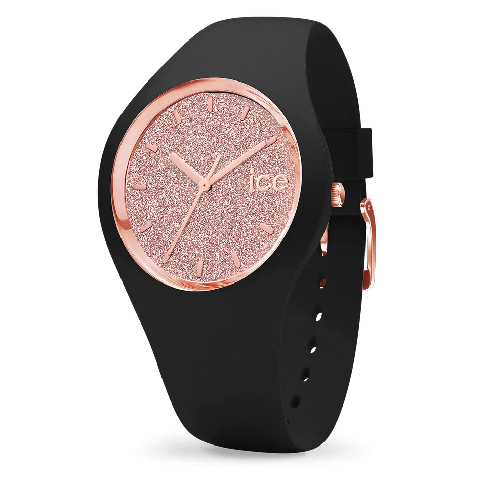 ice-watch-ice-glitter-black-rose-gold-montre-paillet-e-femme image 1