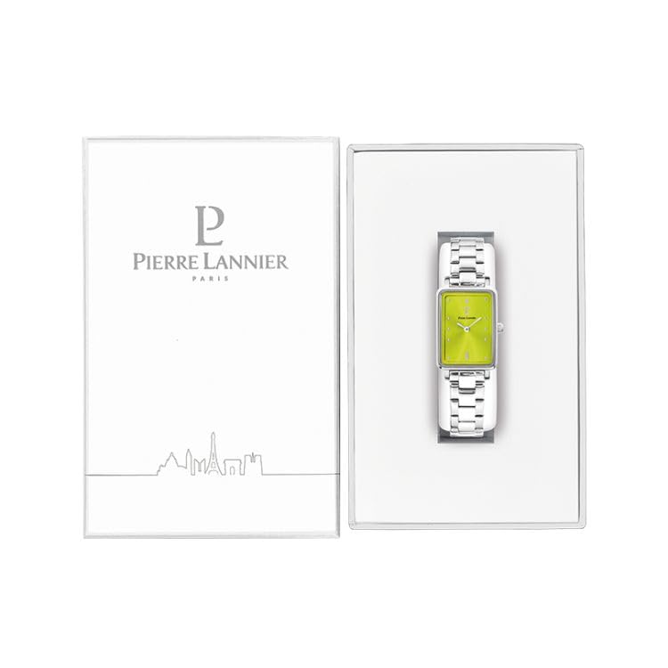 pierre-lannier-montre-ariane-rectangle-cadran-vert image 4