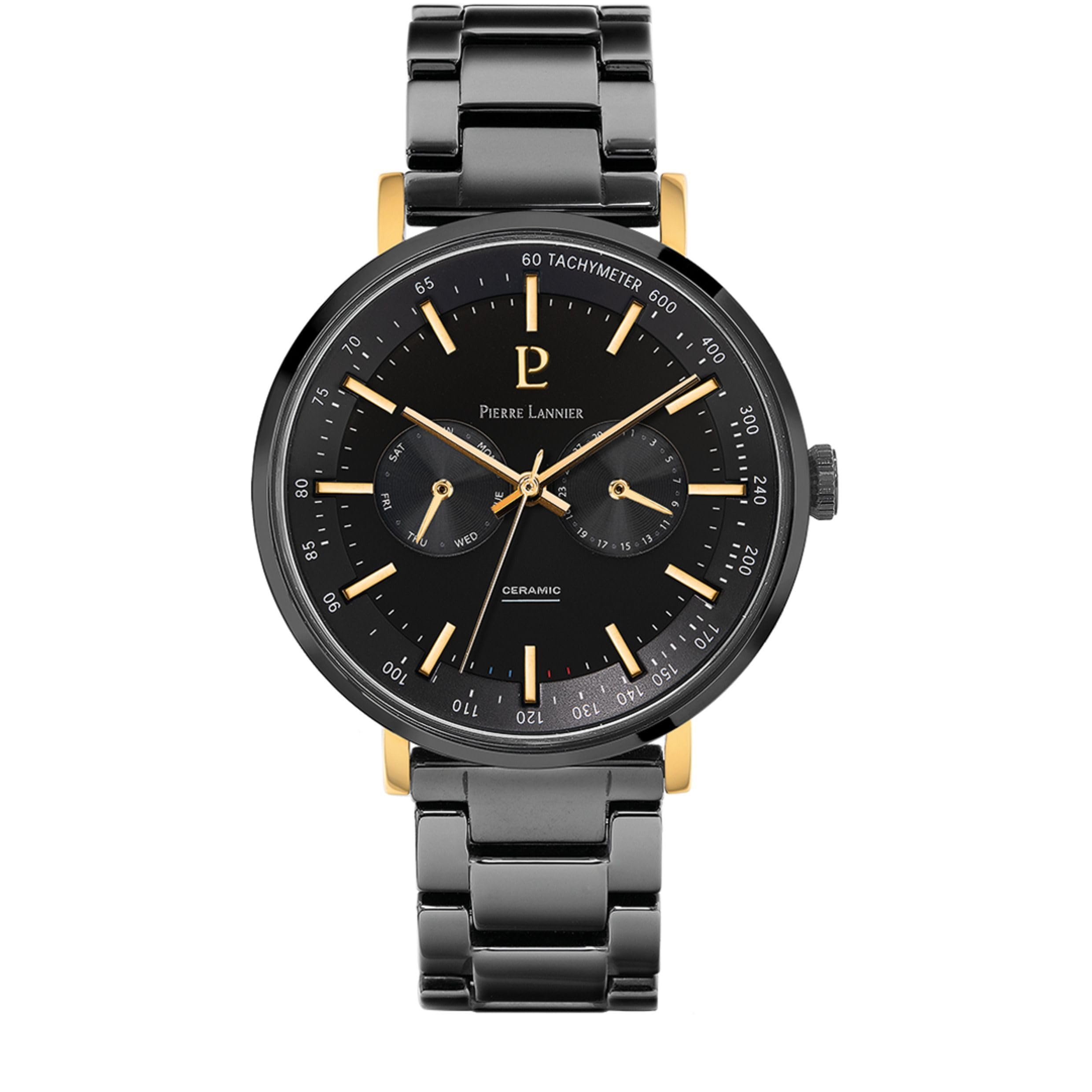 pierre-lannier-ceramic-chronographe-quartz-43-mm-acier-inoxydable-5-atm image 1
