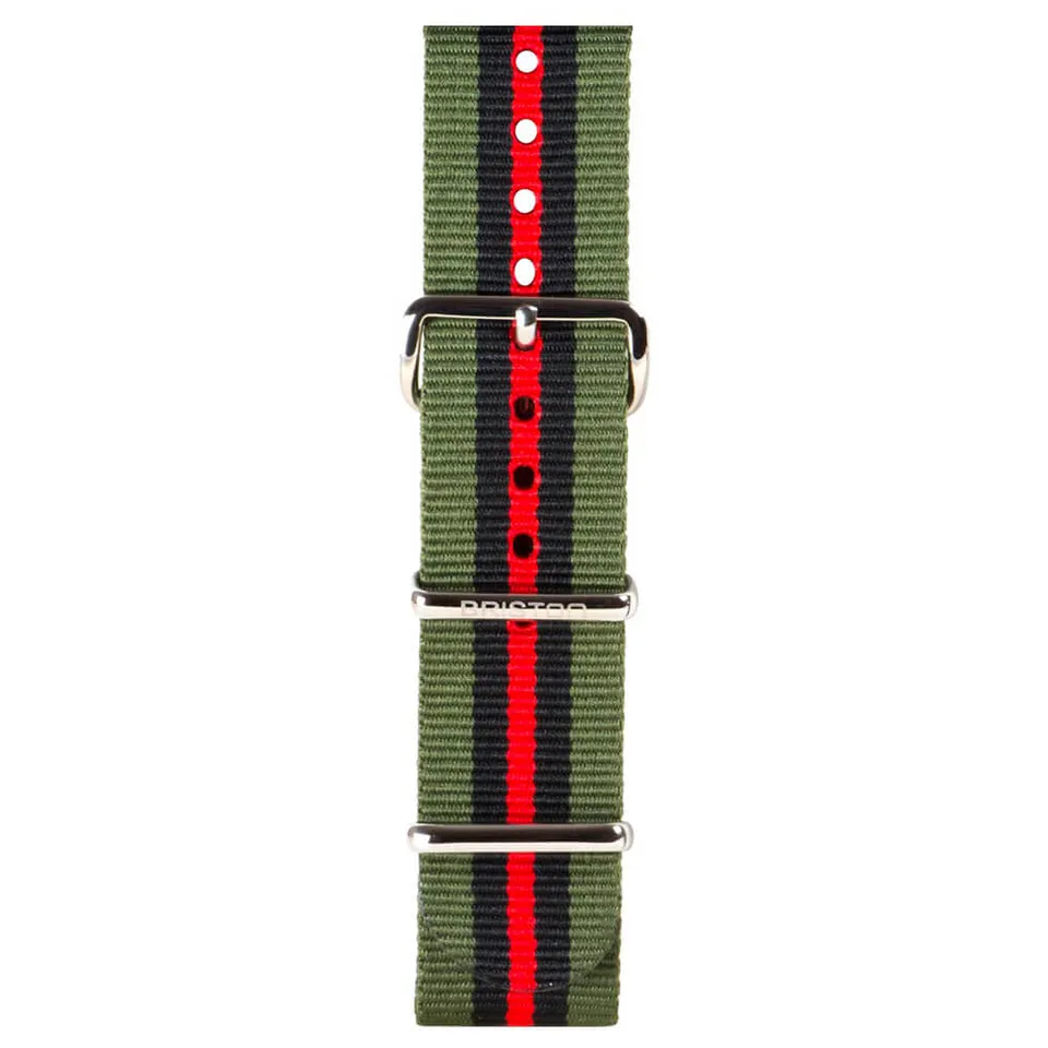 briston-bracelet-type-nato-20-mm-vert-noir-rouge image 1
