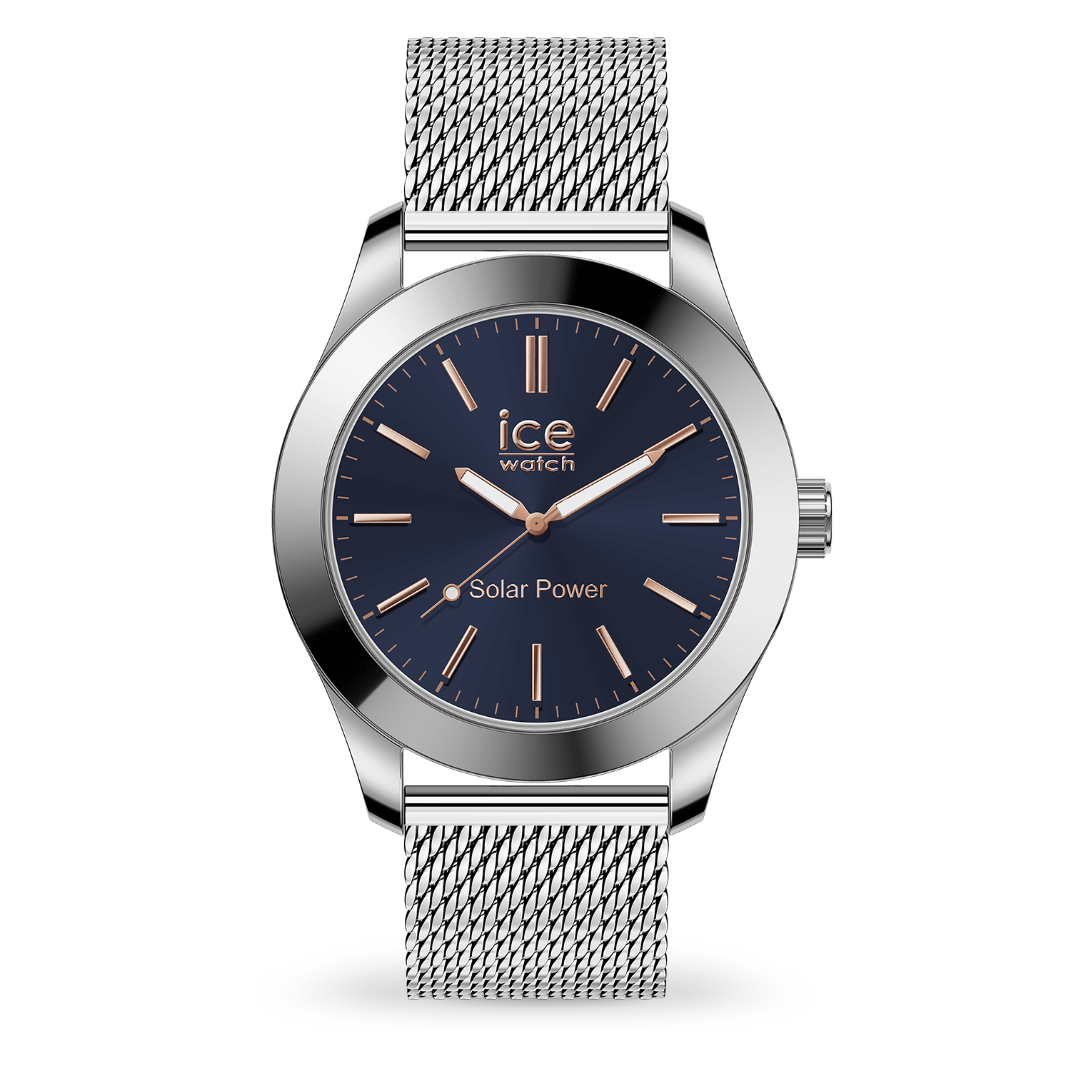 ice-watch-ice-steel-solar-silver-dark-blue-montre-solaire-acier-maille image 1