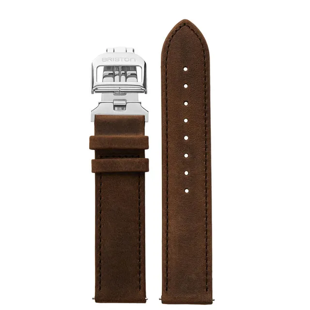 briston-bracelet-cuir-vintage-marron-20-mm-boucle-d-ployante image 1