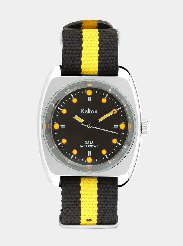 montre-kelton-rc2-nato-noir-jaune image 1