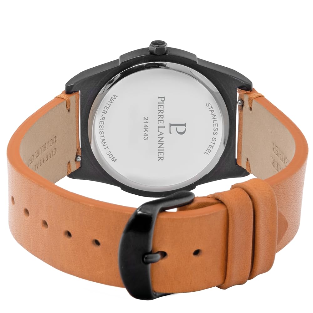 pierre-lannier-214k434-homme-analogique-quartz-bracelet-cuir-noir image 2