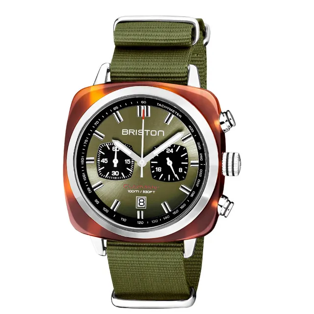 briston-clubmaster-sport-chrono-42-mm-vert-olive image 1