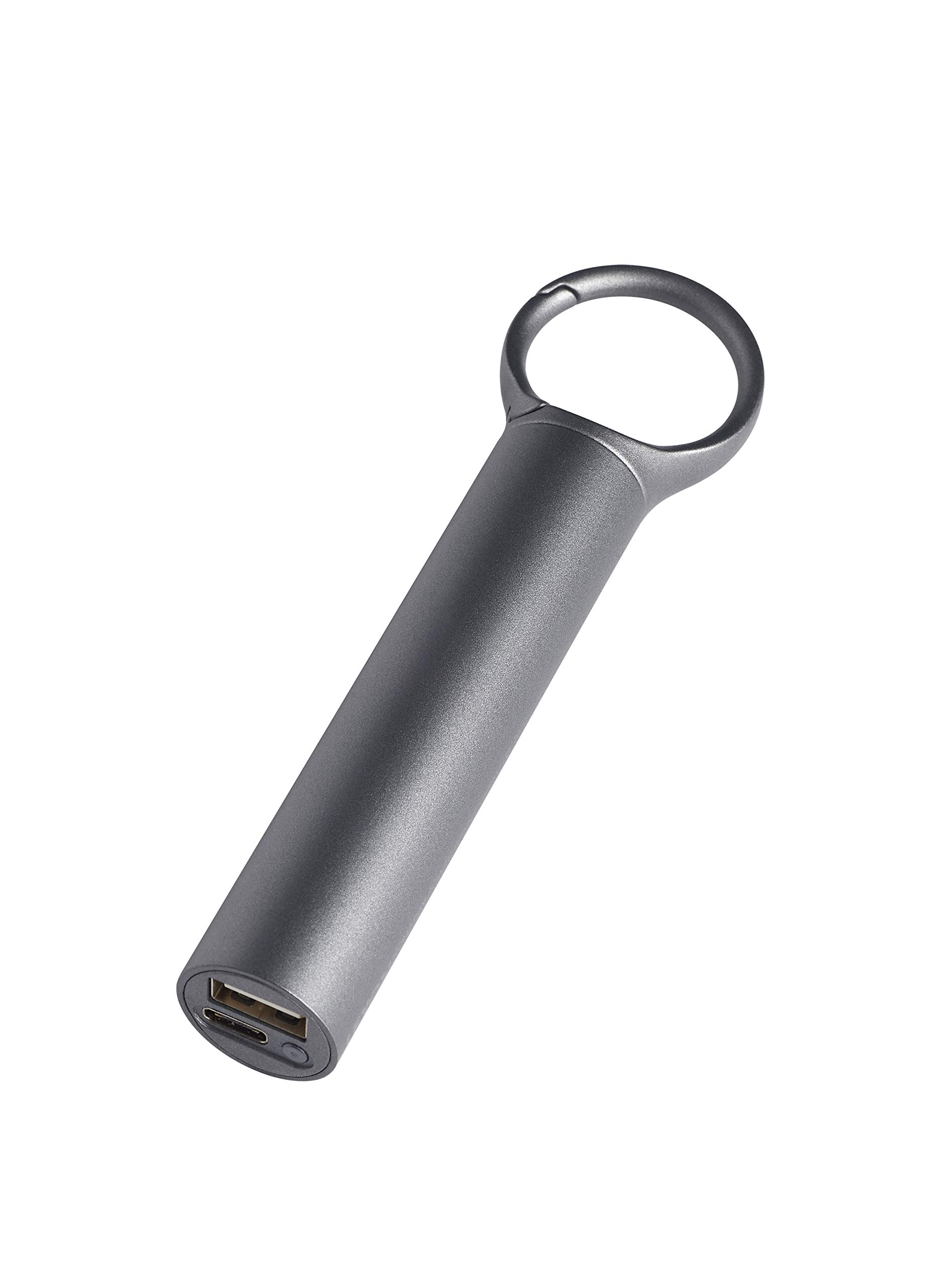 lexon-nomaday-batterie-externe-3000-mah-avec-mousqueton-gris-fonc image 1