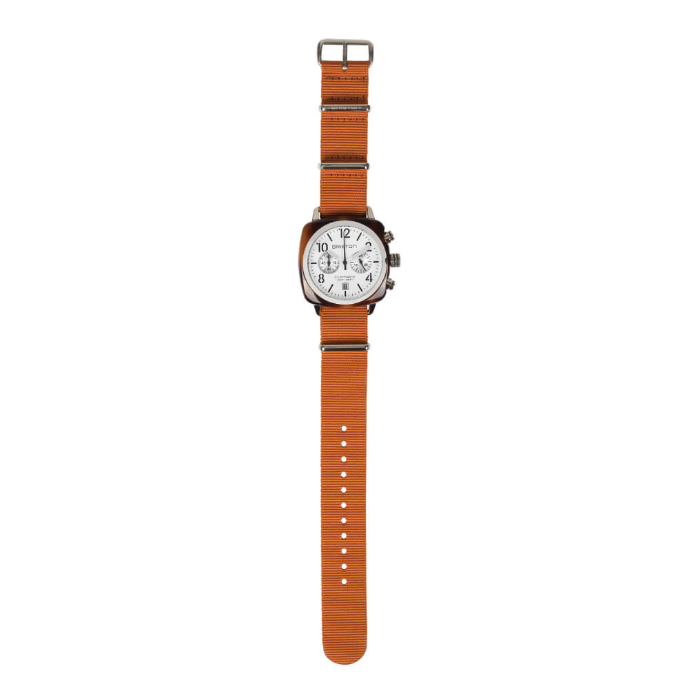 briston-bracelet-type-nato-20-mm-marron-fonc image 5