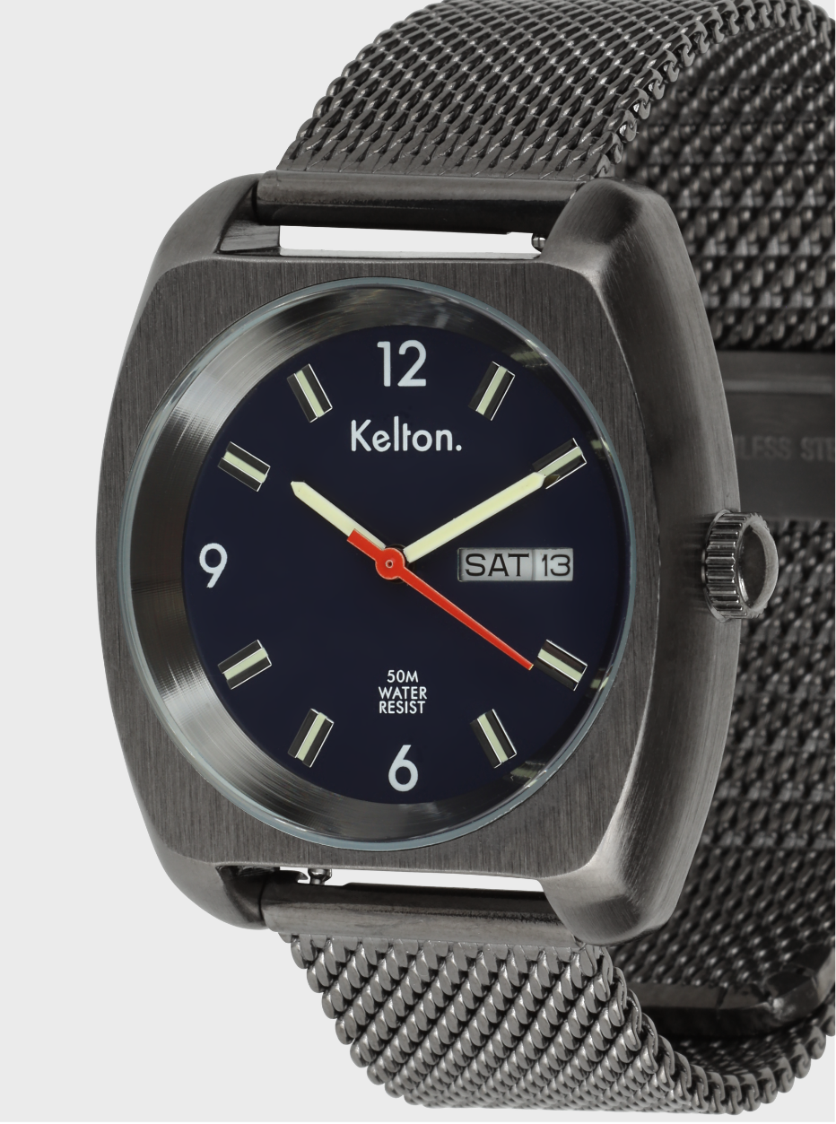 kelton-rc-22-navy-mesh-montre-jour-date-bracelet-milanais image 4