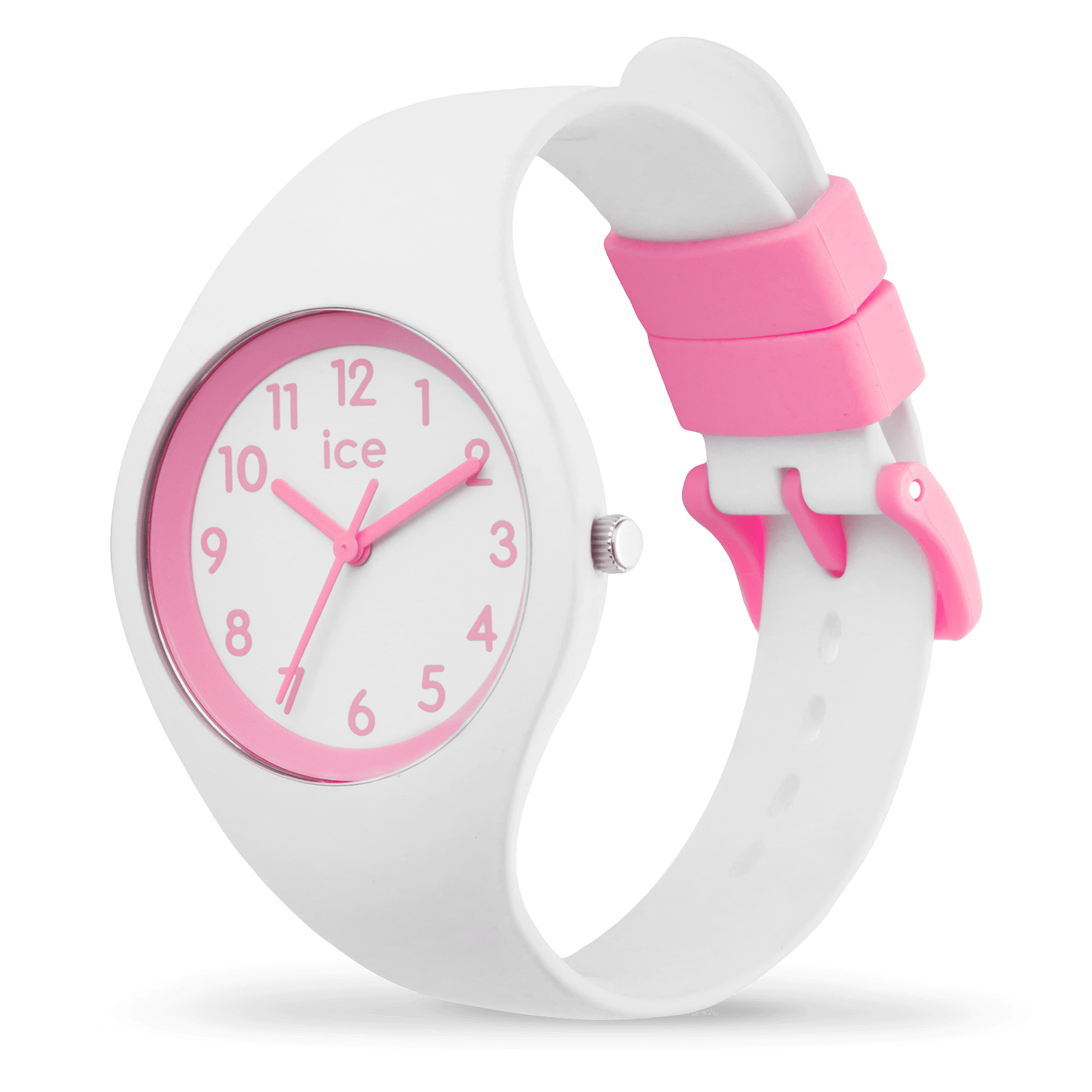 ice-watch-ice-ola-kids-candy-white-montre-enfant-fille-silicone-blanc-rose-bonbo image 2