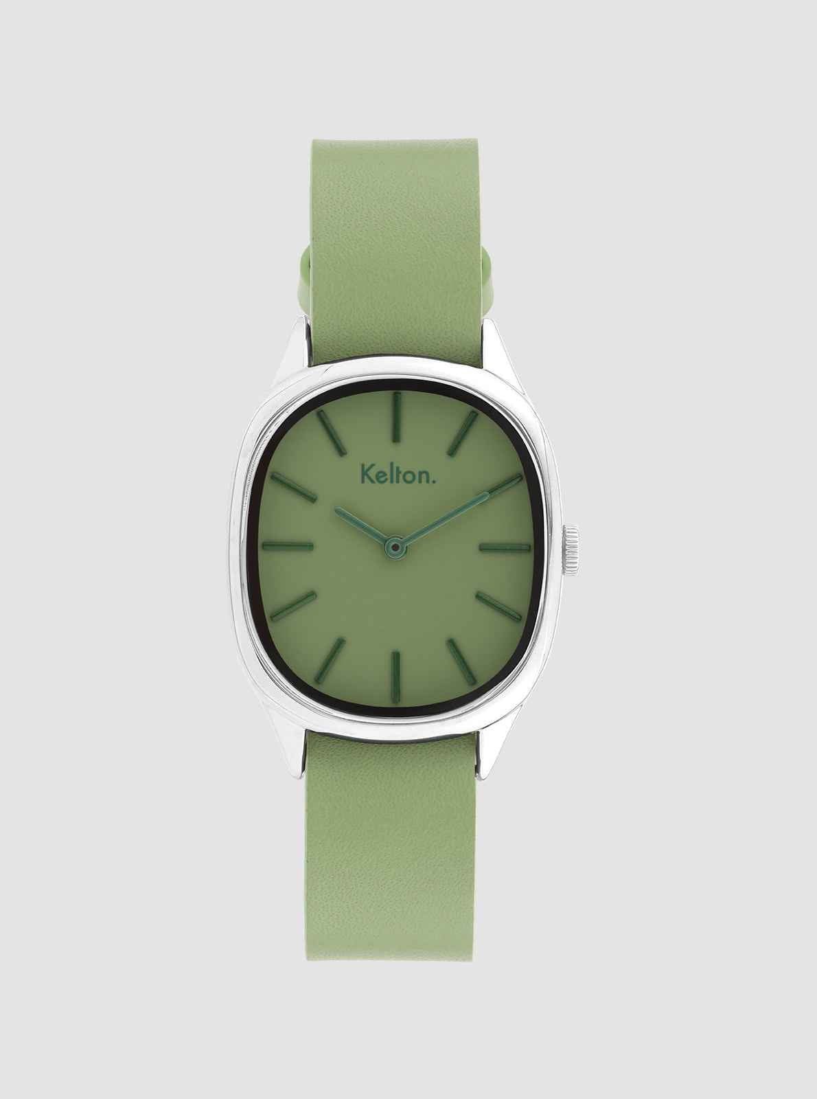 kelton-colorama-sauge-montre-ovale-assembl-e-en-france-bracelet-interchangeable image 1