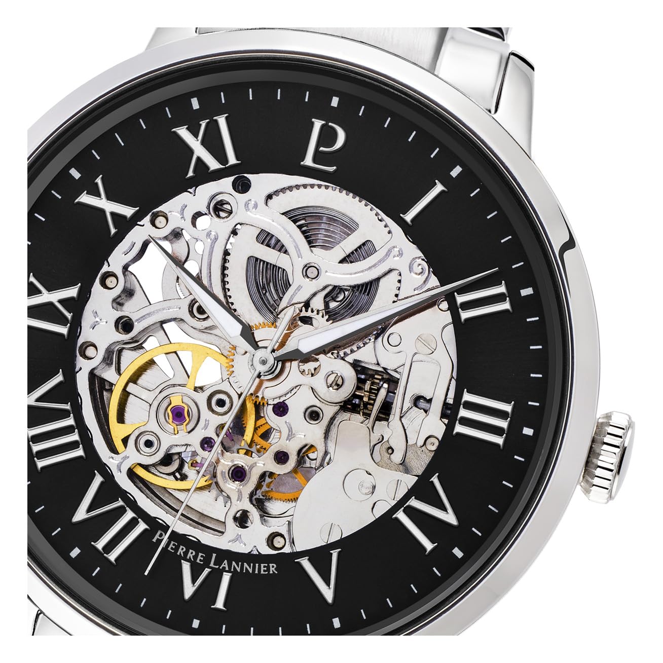 pierre-lannier-automatique-homme-42-mm-cadran-noir-bracelet-acier-317b131 image 3