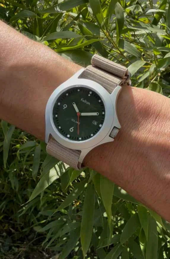 kelton-solaire-soleil-vert-montre-solaire-bracelet-nato image 2