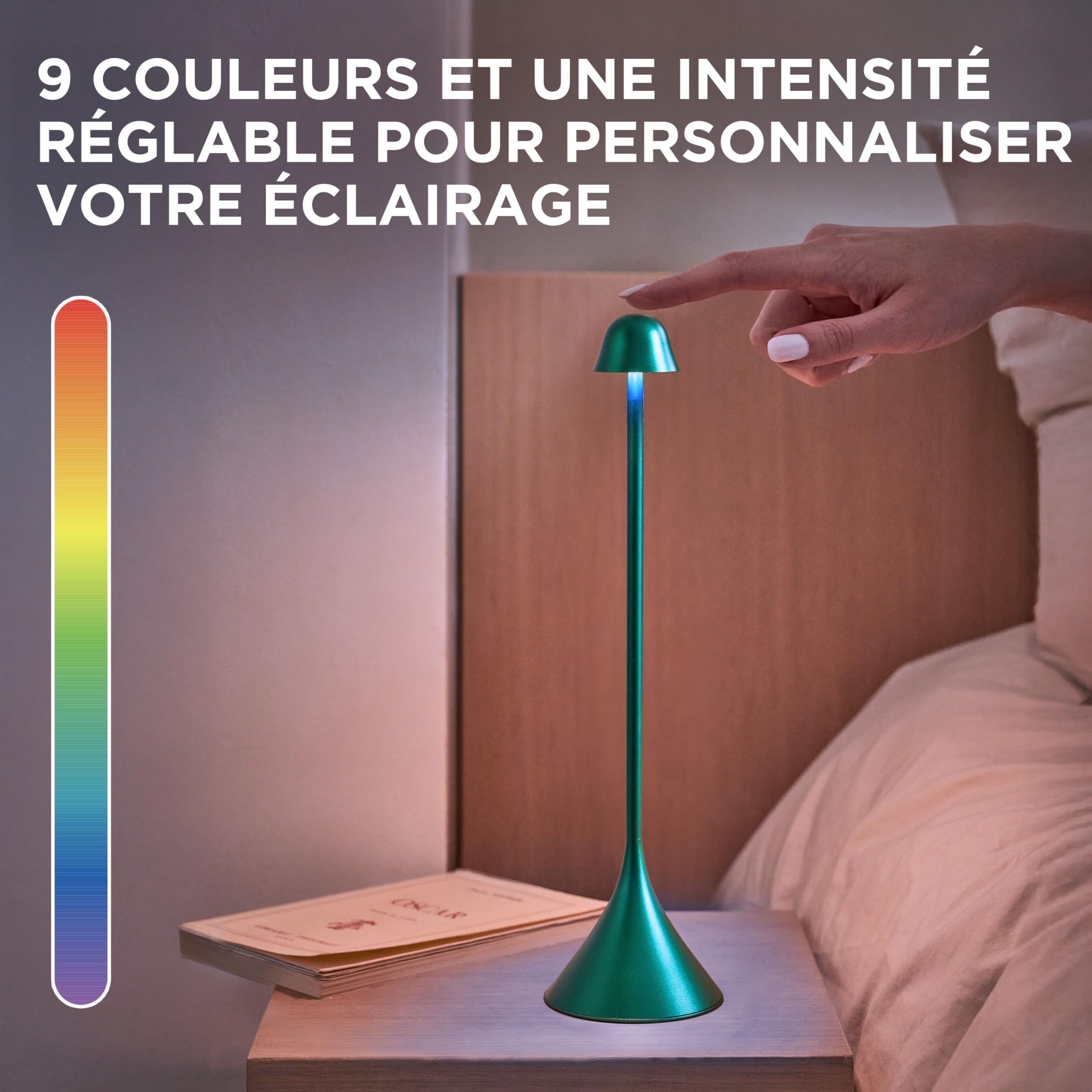 lexon-steli-lampe-de-table-tactile-led-synchronisable-rose-p-le-rechargeable-usb image 3