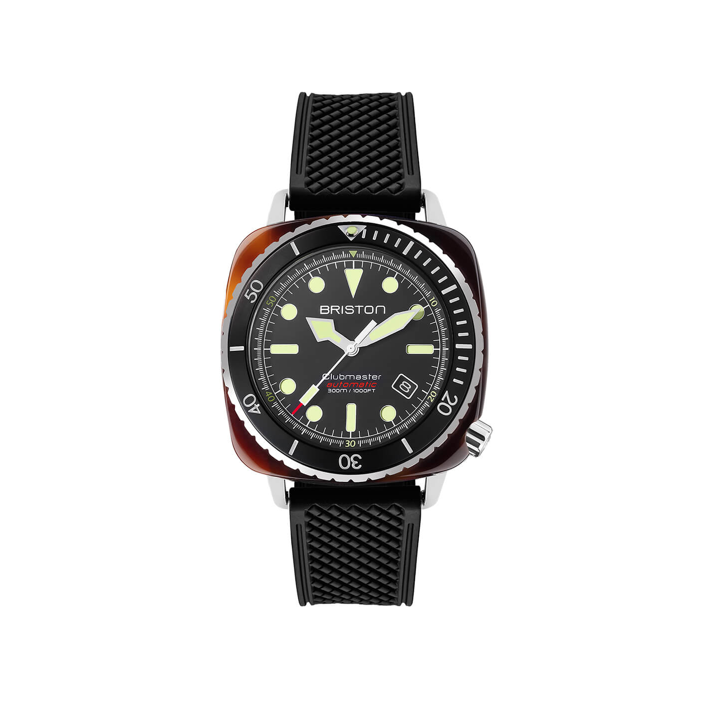 briston-clubmaster-bracelet-caoutchouc-fkm-20-mm-noir-mat image 2