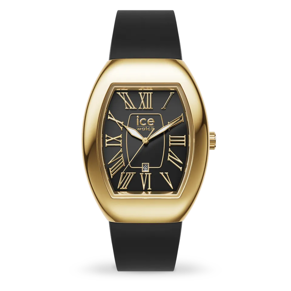 ice-watch-ice-dome-metal-black-gold-montre-femme-silicone-noir-et-dor image 1