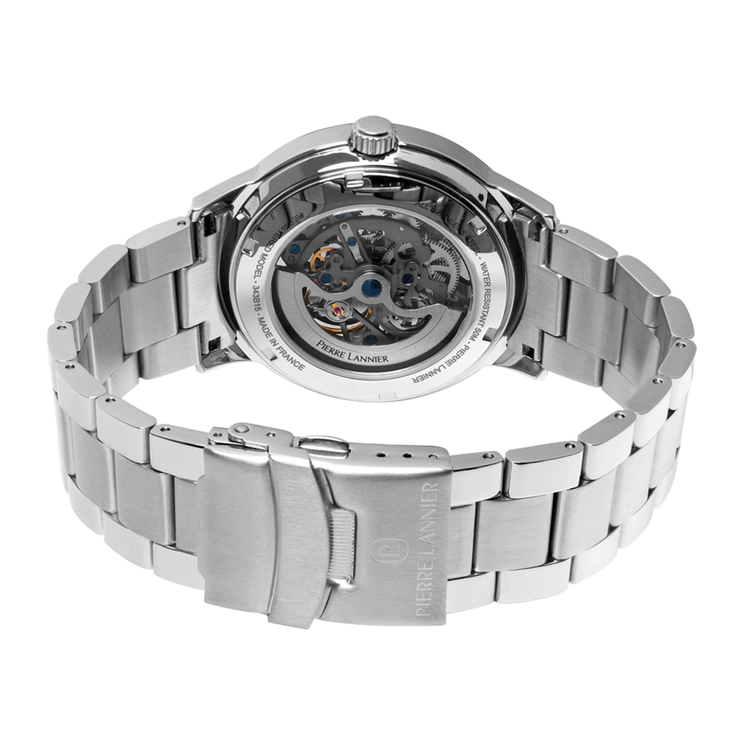 pierre-lannier-paddock-automatique-squelette-43-mm-acier-5-atm-fabriqu-e-en-fran image 2