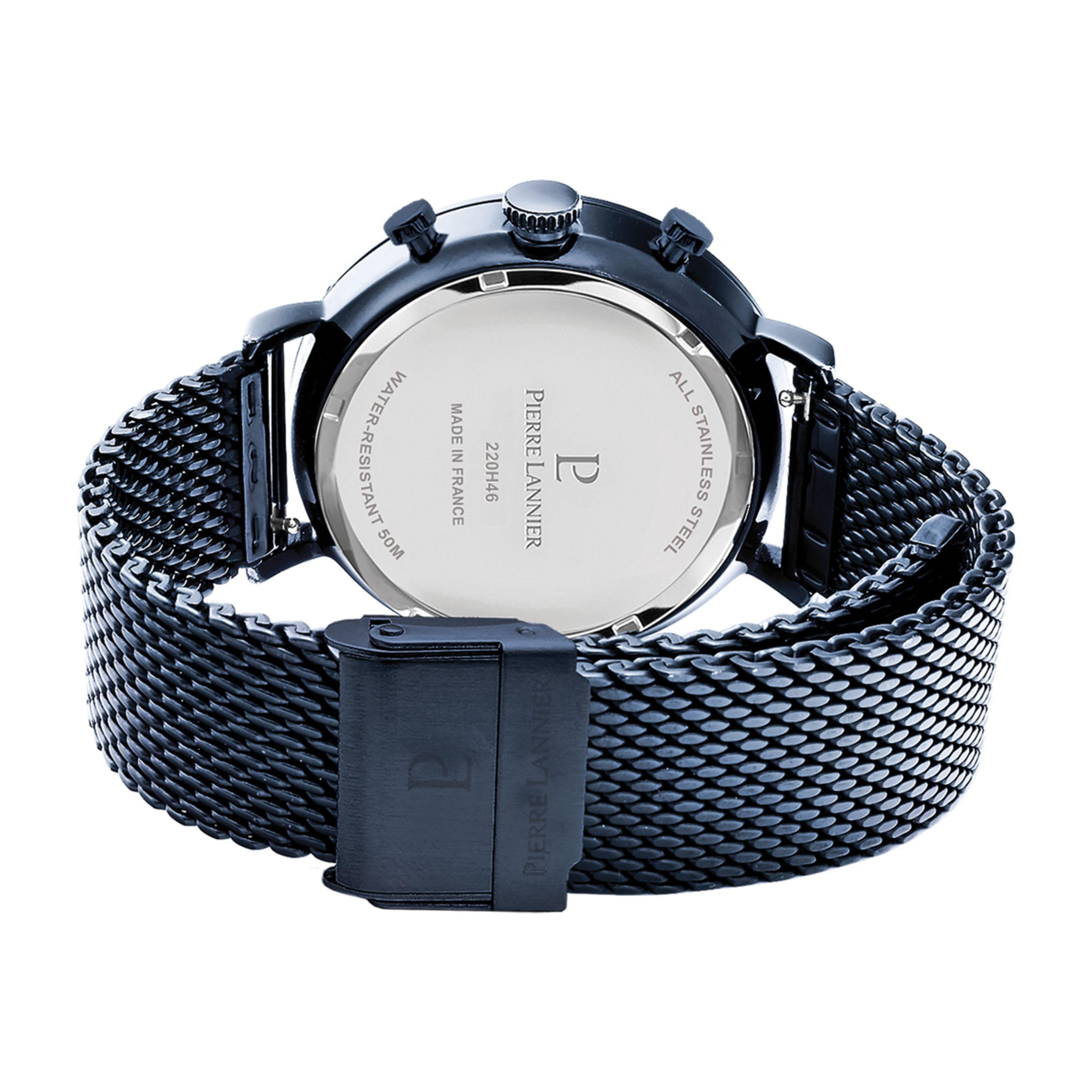 pierre-lannier-baron-chronographe-quartz-43-mm-acier-bleu-5-atm image 4